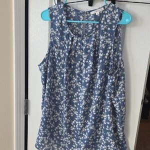 Fun2fun Floral Blue Sleeveless Top Stitch Fix Plus 2x